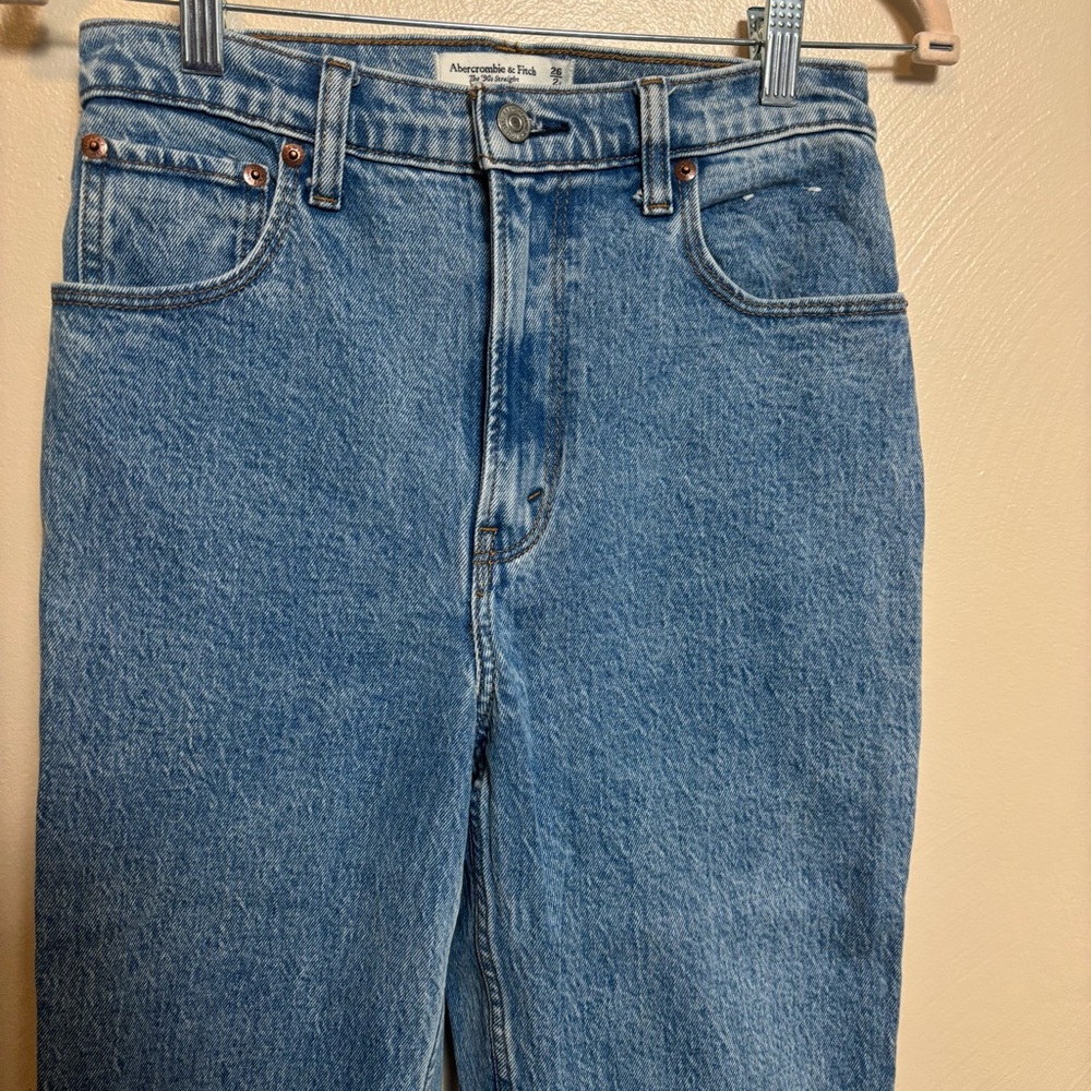 Abercromie & Fitch Women's Jeans The 90s Straight Ultra High Rise Size 26 Size 2 - Picture 2 of 6